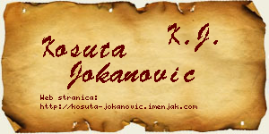 Košuta Jokanović vizit kartica
